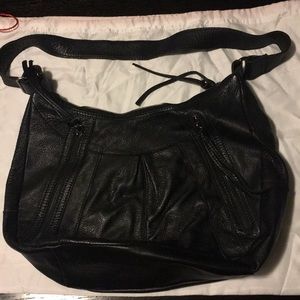 Joe’s Jeans black leather hobo bag